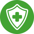 health icon on badge