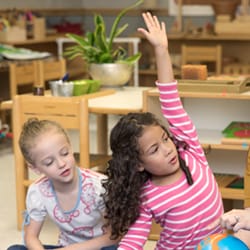 Girl raising hand